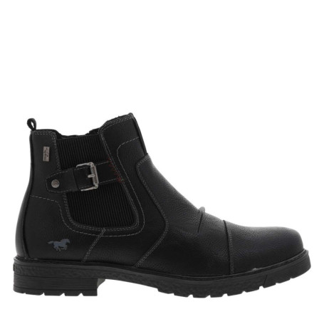 Boots noires à talon plat avec un zip et un...