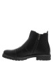 Thumbnail Boots noires à talon plat avec un zip et un soufflet élastiqué - Image 2