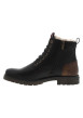 Thumbnail Bottines noires avec une doublure en maille sherpa et un zip latéral - Image 2