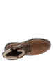 Thumbnail Bottines brunes à talon décroché bas avec une doublure en maille sherpa - Image 4