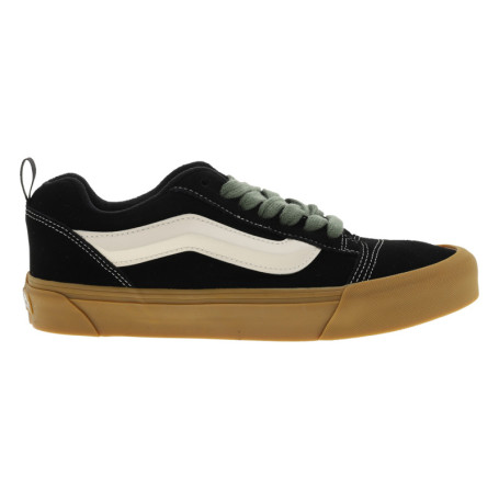Baskets skate kaki à talon plat avec une...