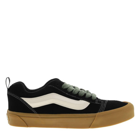 Baskets skate kaki à talon plat avec une...