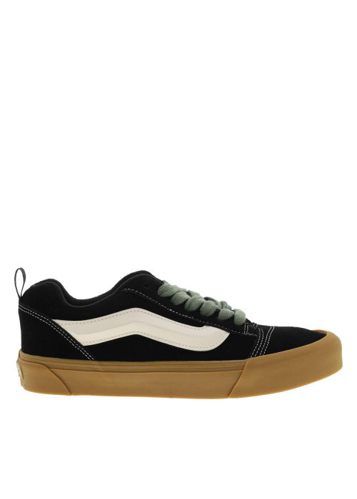 Baskets skate kaki à talon plat avec une...