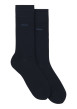 Thumbnail Lot de 2 paires de chaussettes hautes en coton bleu marine unies