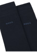 Thumbnail Lot de 2 paires de chaussettes hautes en coton bleu marine unies - Image 2