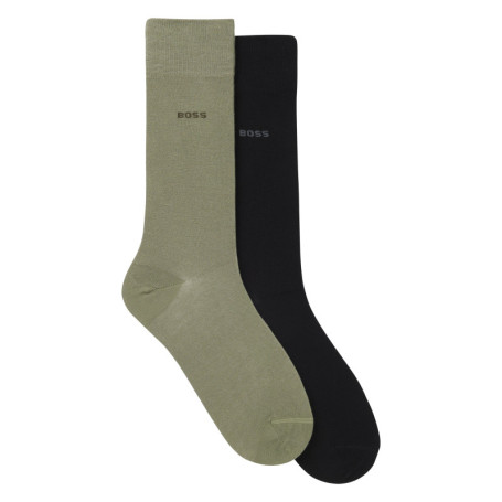 Lot de 2 paires de chaussettes hautes en coton...