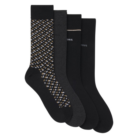 Lot de 4 paires de chaussettes hautes en coton...