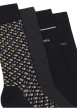 Thumbnail Lot de 4 paires de chaussettes hautes en coton mélangé noires unies - Image 2