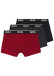 Thumbnail Lot de 3 boxers en coton multicolores unis avec logo blanc imprimé