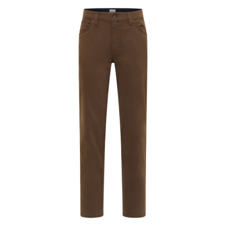 Jean Tramper Straight en coton marron uni avec...