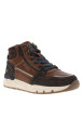 Thumbnail Baskets cognac à talon plat avec des lacets et un zip latéral - Image 3