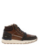Thumbnail Baskets cognac à talon plat avec des lacets et un zip latéral