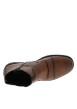 Thumbnail Boots brunes à talon décroché bas avec un zip et un soufflet élastiqué - Image 4