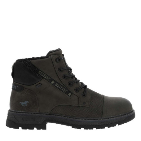 Bottines kaki à talon décroché bas avec un zip...