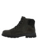 Thumbnail Bottines kaki à talon décroché bas avec un zip et des lacets ronds - Image 2