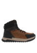 Thumbnail Baskets cognac à talon plat avec un zip et des lacets ronds