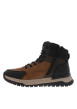 Thumbnail Baskets cognac à talon plat avec un zip et des lacets ronds - Image 2