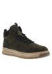 Thumbnail Baskets en cuir kaki à talon plat avec des lacets et un zip latéral - Image 3