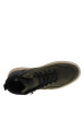 Thumbnail Baskets en cuir kaki à talon plat avec des lacets et un zip latéral - Image 4