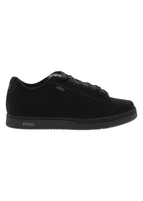Baskets skate noires à talon plat à lacets tressés avec une languette épaisse