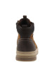 Thumbnail Baskets en cuir noisette à talon plat avec un zip et des lacets ronds - Image 6