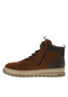 Thumbnail Baskets en cuir noisette à talon plat avec un zip et des lacets ronds - Image 2