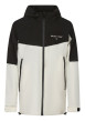 Thumbnail Blouson écru bicolore avec un col à capuche ajustable et une fermeture zippée