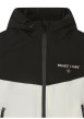 Thumbnail Blouson écru bicolore avec un col à capuche ajustable et une fermeture zippée - Image 3
