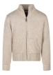 Thumbnail Gilet beige uni avec une coupe ajustée un col montant et des manches longues