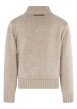 Thumbnail Gilet beige uni avec une coupe ajustée un col montant et des manches longues - Image 2