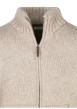 Thumbnail Gilet beige uni avec une coupe ajustée un col montant et des manches longues - Image 3