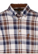 Thumbnail Chemise en coton écrue à carreaux avec une coupe droite et un col à rabats - Image 3