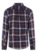 Thumbnail Chemise en coton bordeaux carreaux avec une coupe droite et un col à rabats - Image 2