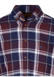 Thumbnail Chemise en coton bordeaux carreaux avec une coupe droite et un col à rabats - Image 3
