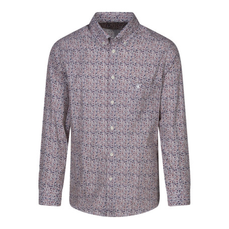Chemise en coton rose fleuri avec une coupe...