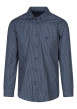 Thumbnail Chemise en coton marine fleuri avec une coupe regular fit et un col boutonné