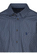 Thumbnail Chemise en coton marine fleuri avec une coupe regular fit et un col boutonné - Image 3