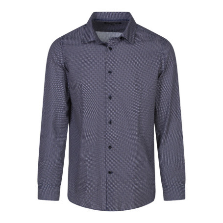 Chemise en coton marine à motifs imprimés avec...
