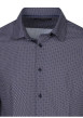 Thumbnail Chemise en coton marine à motifs imprimés avec une coupe ajustée - Image 3