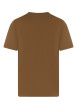 Thumbnail T-shirt en coton camel uni avec une coupe droite et un col rond - Image 2