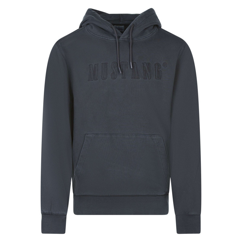 Mustang - Sweat En Coton Noir Uni Avec Une Coupe Droite Et Un Col à Capuche - Noir Mustang - Sweat En Coton Noir Uni Avec Une Coupe Droite Et Un Col à Capuche - Noir