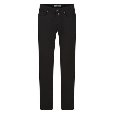Jean noir uni coupe droite avec une fermeture...