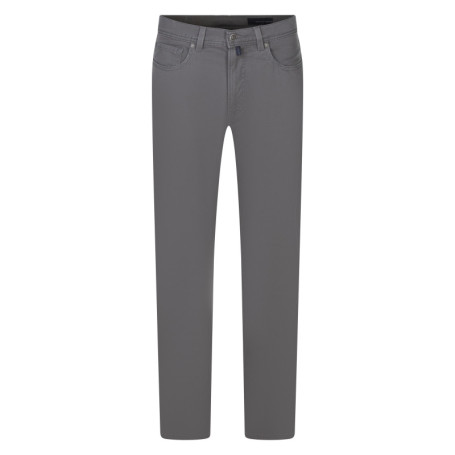 Jean gris uni coupe droite avec une fermeture...