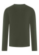 Thumbnail T-shirt en coton kaki uni avec une coupe droite et un col tunisien - Image 2