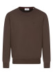 Thumbnail Sweat en coton marron uni avec une coupe droite et un col rond