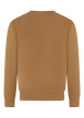Thumbnail Sweat en coton camel uni avec une coupe droite et un col rond - Image 2