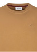 Thumbnail Sweat en coton camel uni avec une coupe droite et un col rond - Image 3