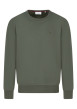 Thumbnail Sweat en coton kaki uni avec une coupe droite et un col rond