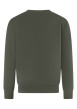 Thumbnail Sweat en coton kaki uni avec une coupe droite et un col rond - Image 2