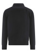 Thumbnail Sweat zippé en coton noir uni avec une coupe droite et une fermeture zippée - Image 2